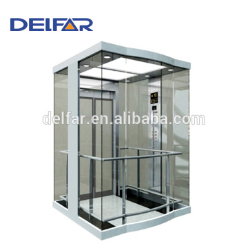 Safe glass elevator